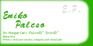 eniko palcso business card